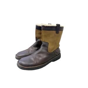 Clark’s Men’s Suede Leather Faux Fur Lined Fall Boots Size 12M READ